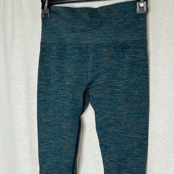 Ivy Park Heather Green Ankle Length Leggings High Waist Small / Medium Sports - Picture 2 of 9